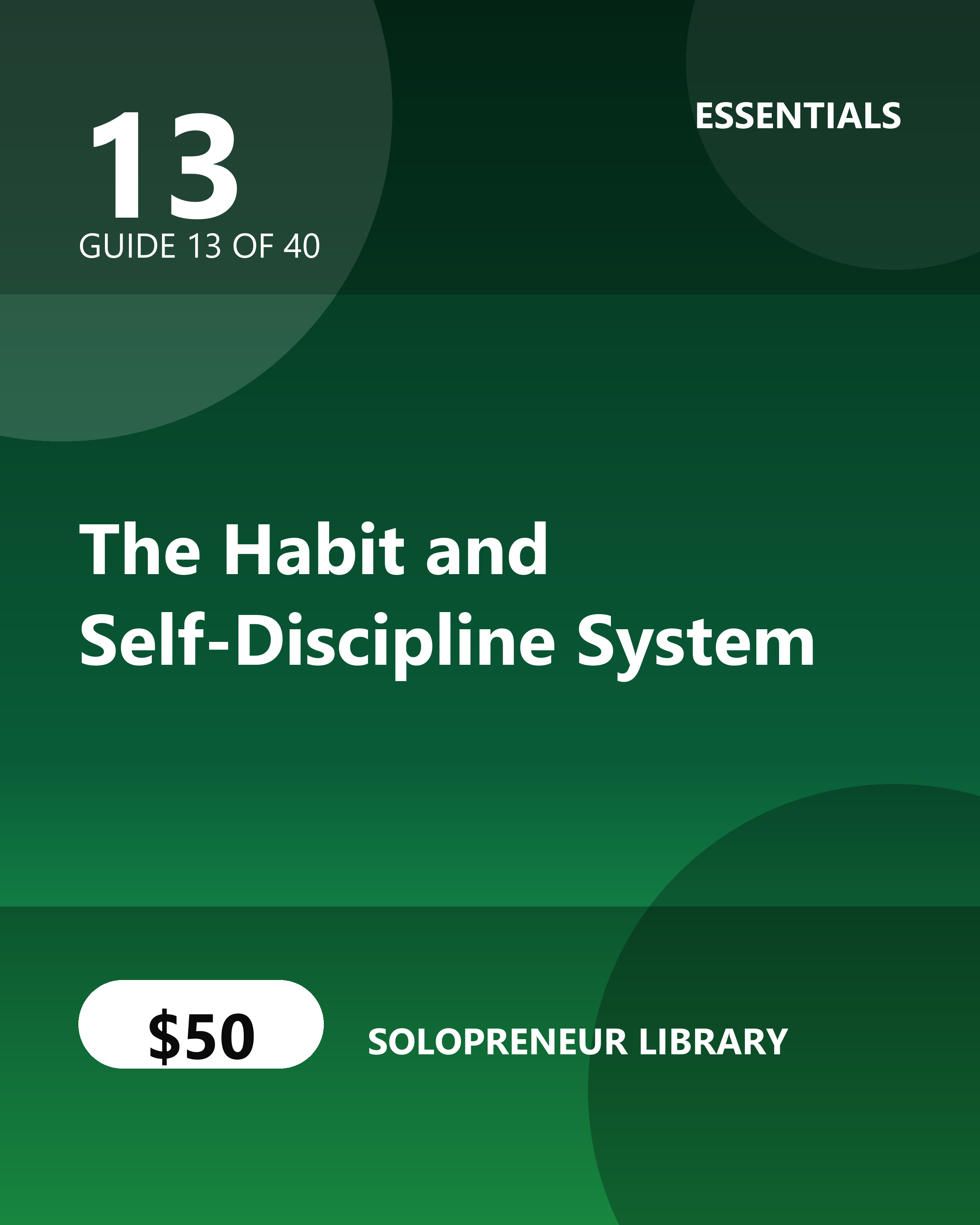 The Habit and Self-Discipline System